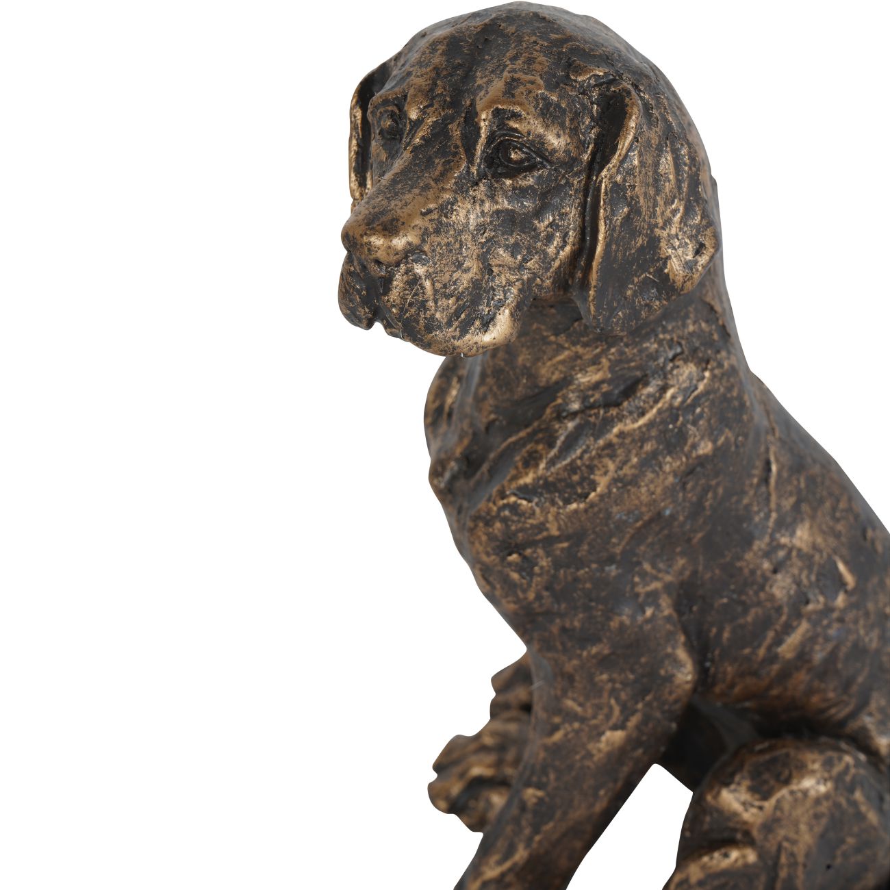 Bronze Sitting Dog Sculpture - Large/Small