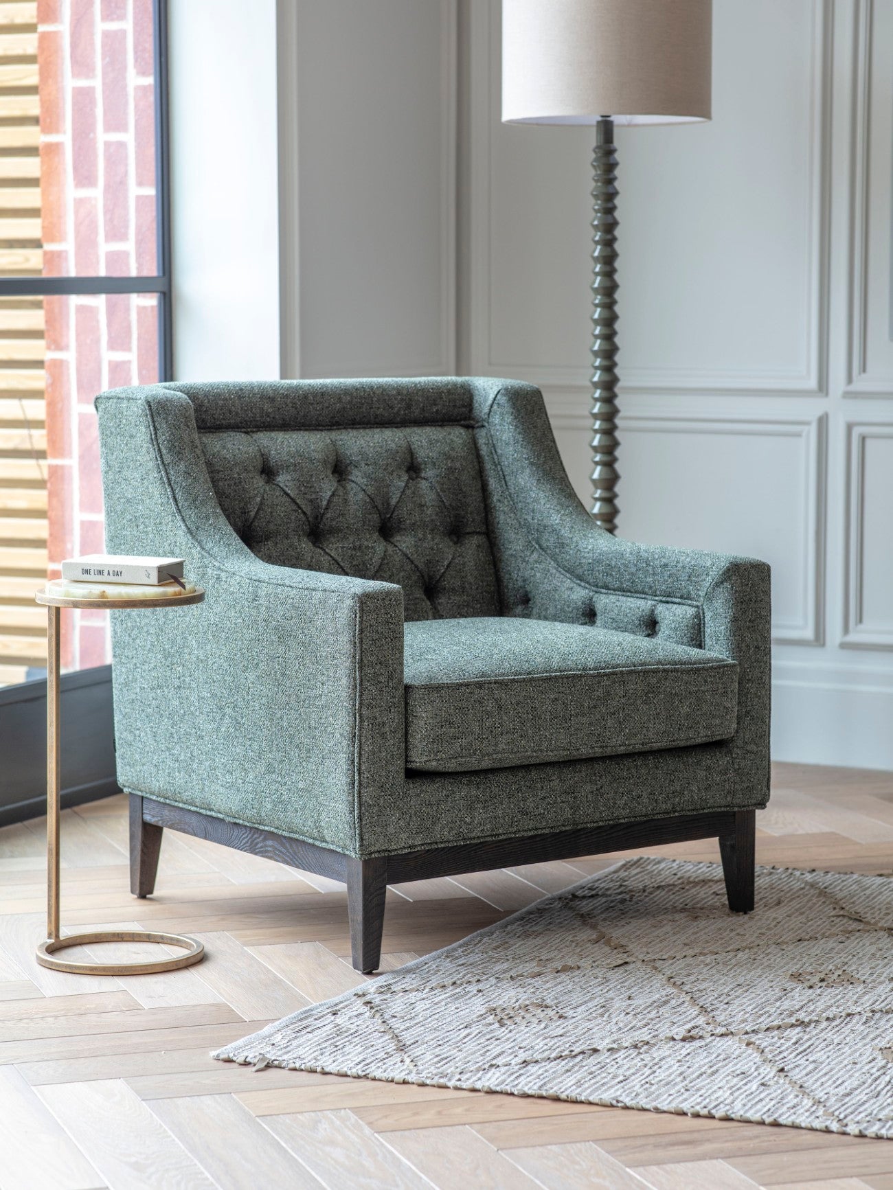 Theodore Buttoned Armchair - Various Colours
