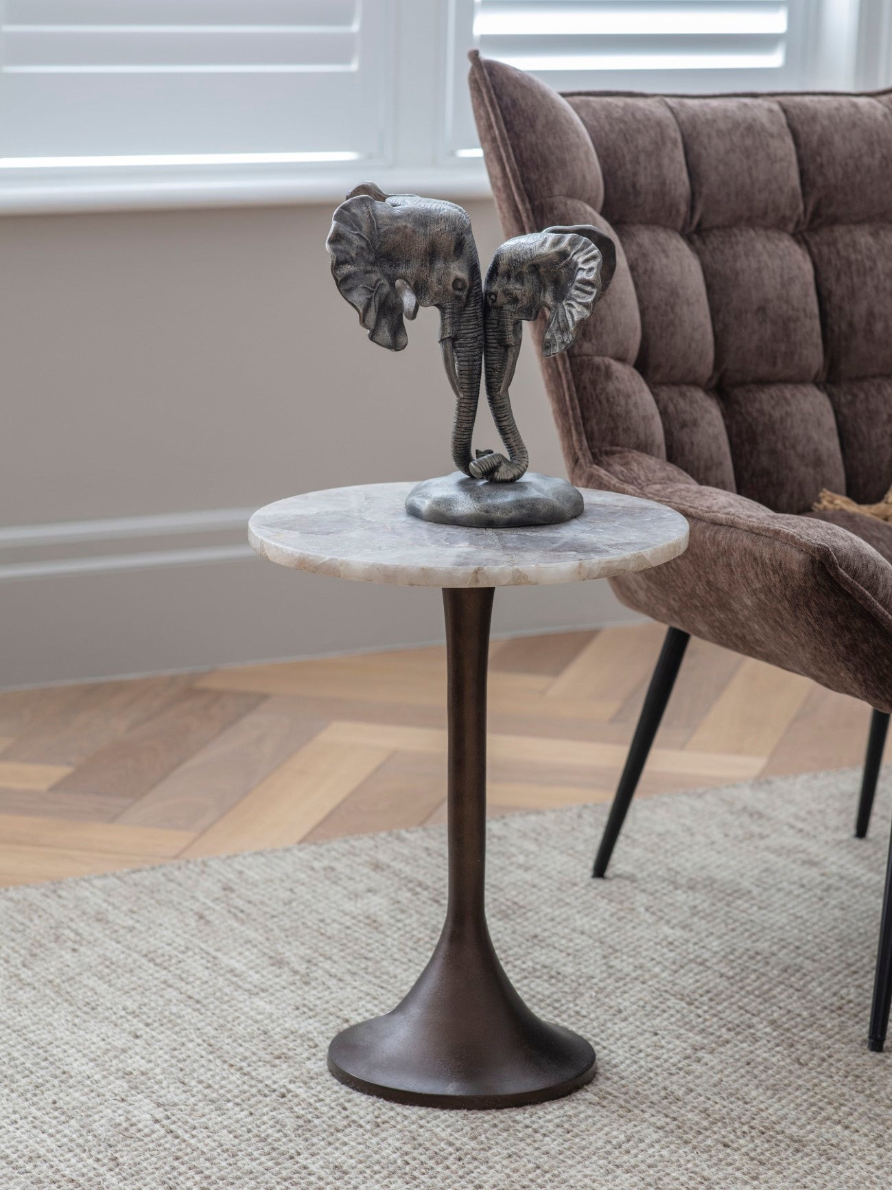 Bosworth Smokey Quartz Side Table- 42cm/ 60cm/