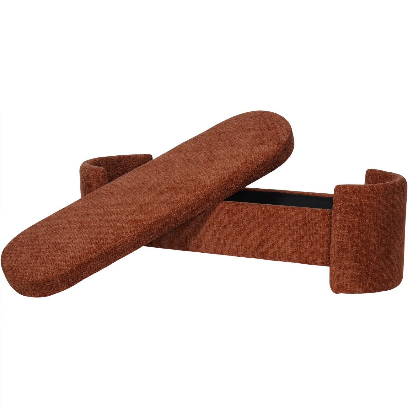 Waverley Upholstered Storage Bench- Terracotta