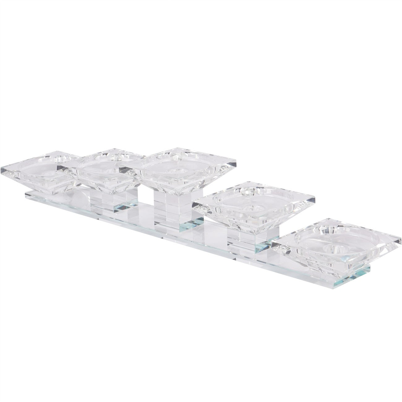 Morcott Glass 5 Head Pillar Holder