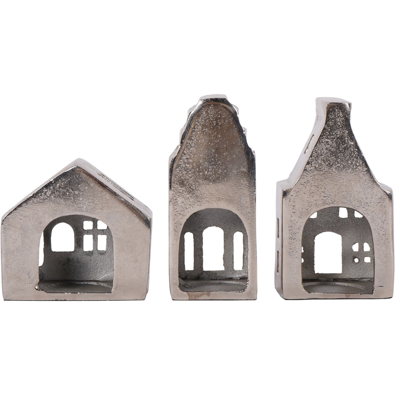 Hand Crafted House's Set of 3 - Gold/Silver