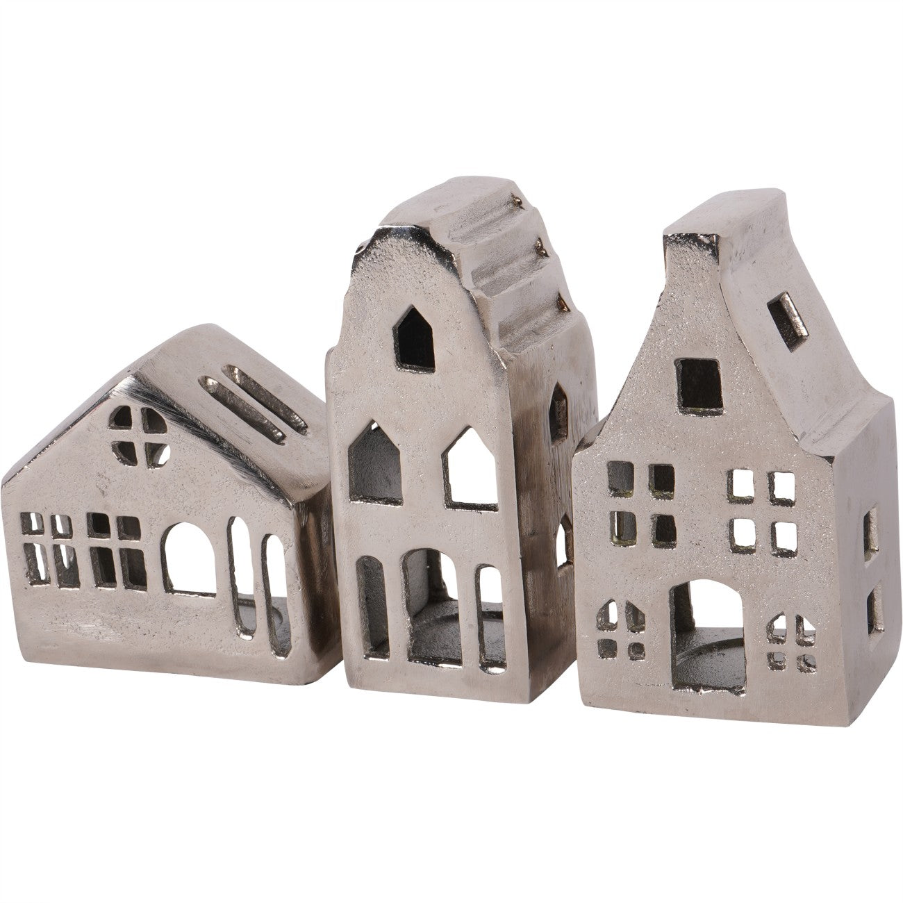 Hand Crafted House's Set of 3 - Gold/Silver