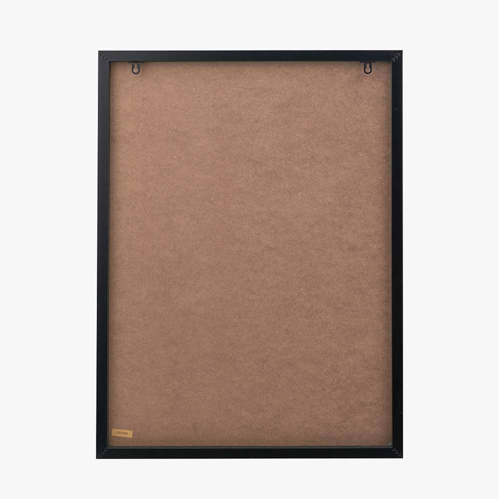 Natural and Black Canvas with Ovals Design and Black Frame