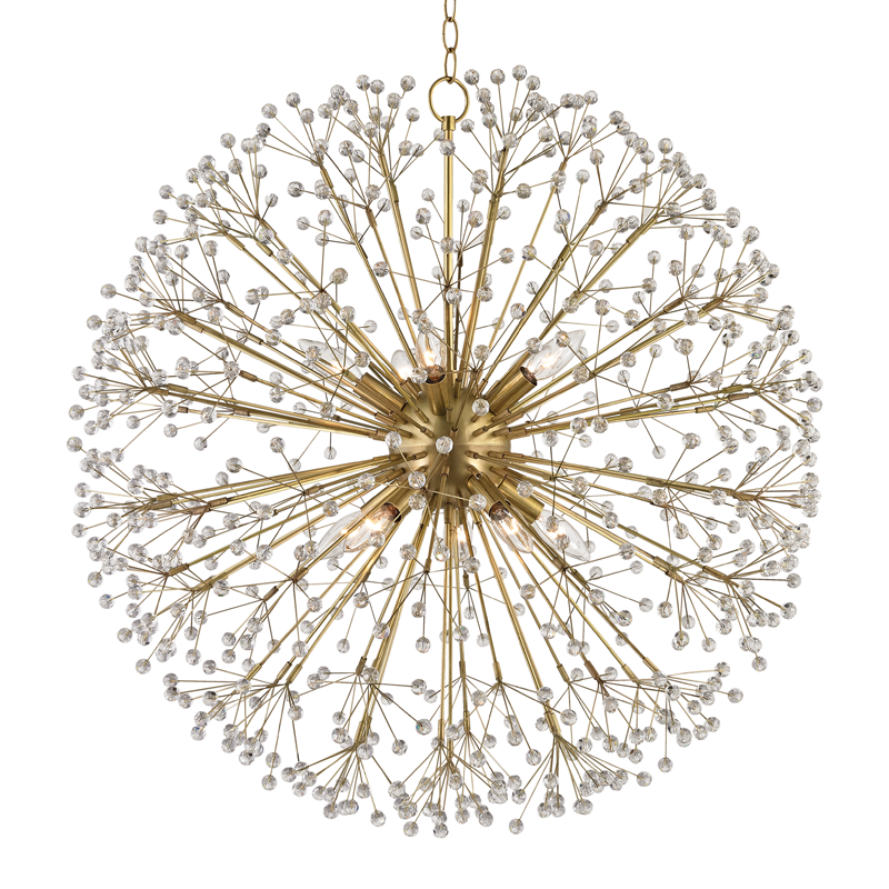 Dunkirk 8/10/16Lt Chandelier - Brass/Nickel