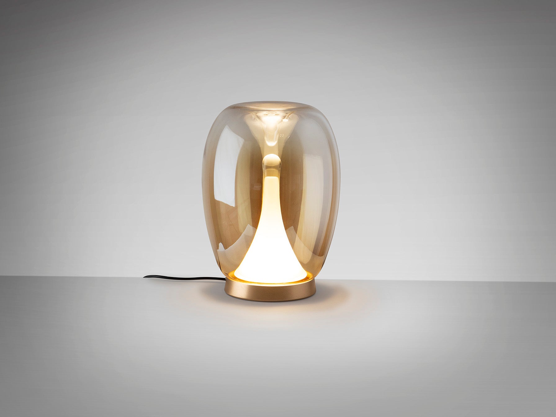 Suspiro Table Lamp- Chrome-Smoky/ Golden-Amber