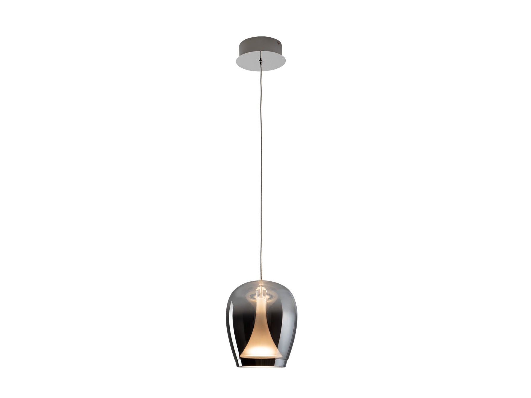 Suspiro Pendant Light- Chrome Smokey/ Golden Amber Finishes