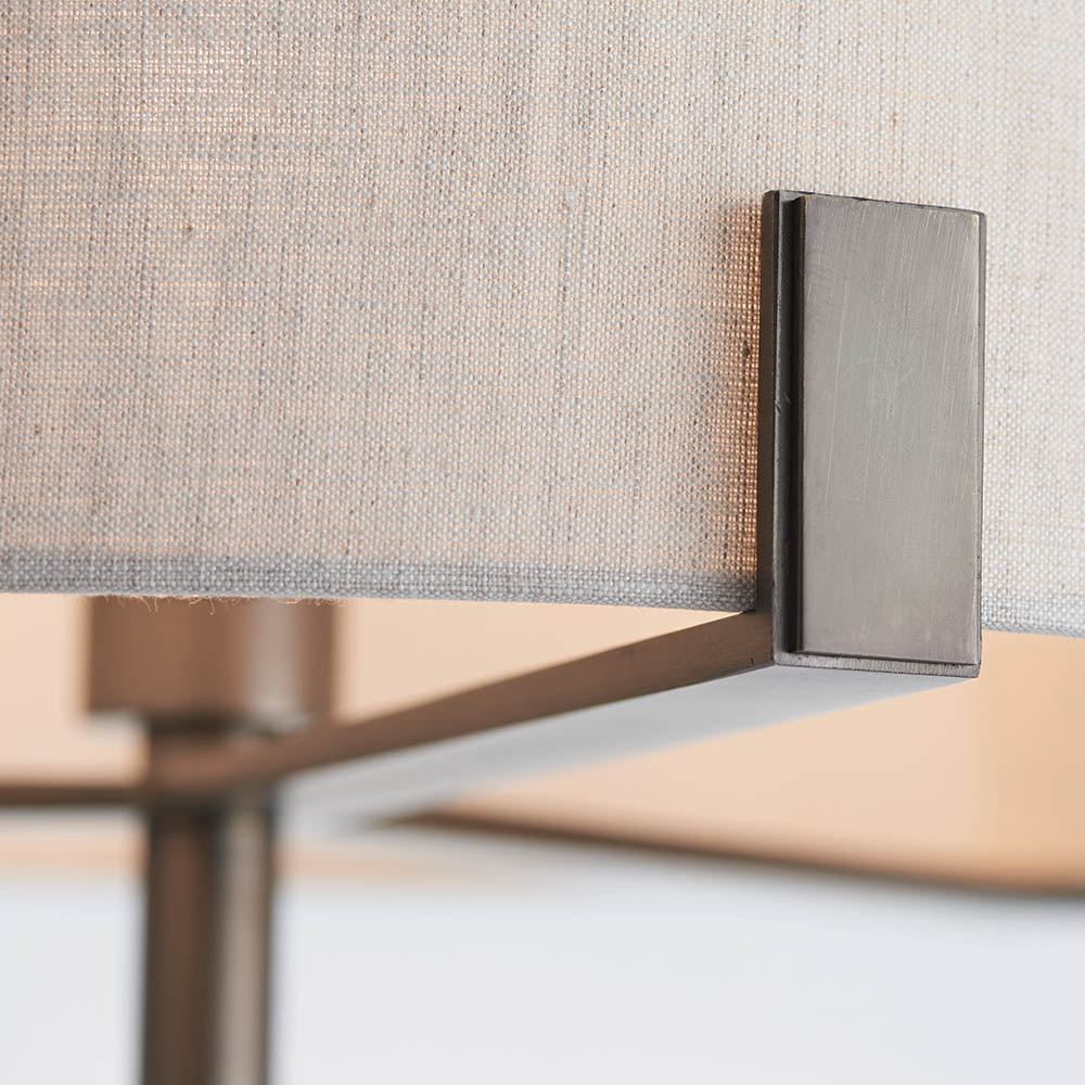 Marriott Floor Lamp Antique Brass/Brushed Bronze E27