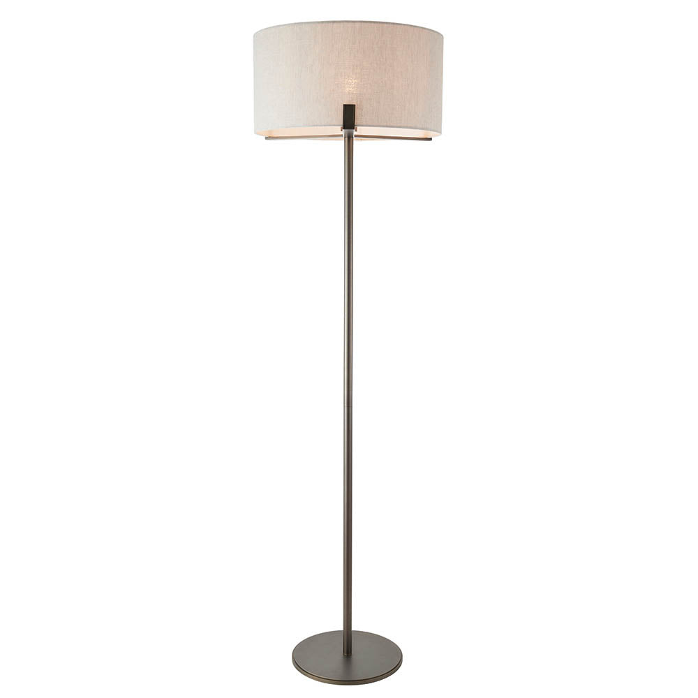 Marriott Floor Lamp Antique Brass/Brushed Bronze E27