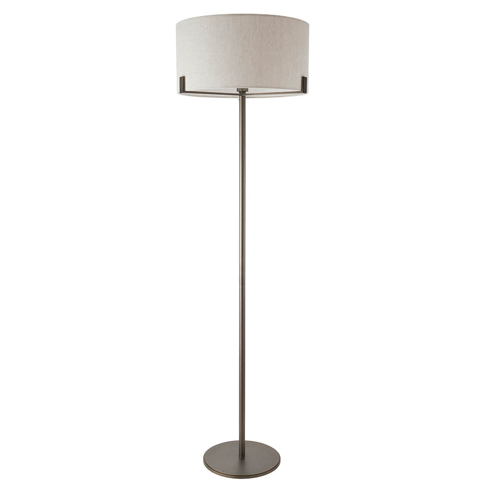 Marriott Floor Lamp Antique Brass/Brushed Bronze E27
