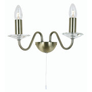 Vesta 2 Wall Light- Antique Brass/ Silver Finishes