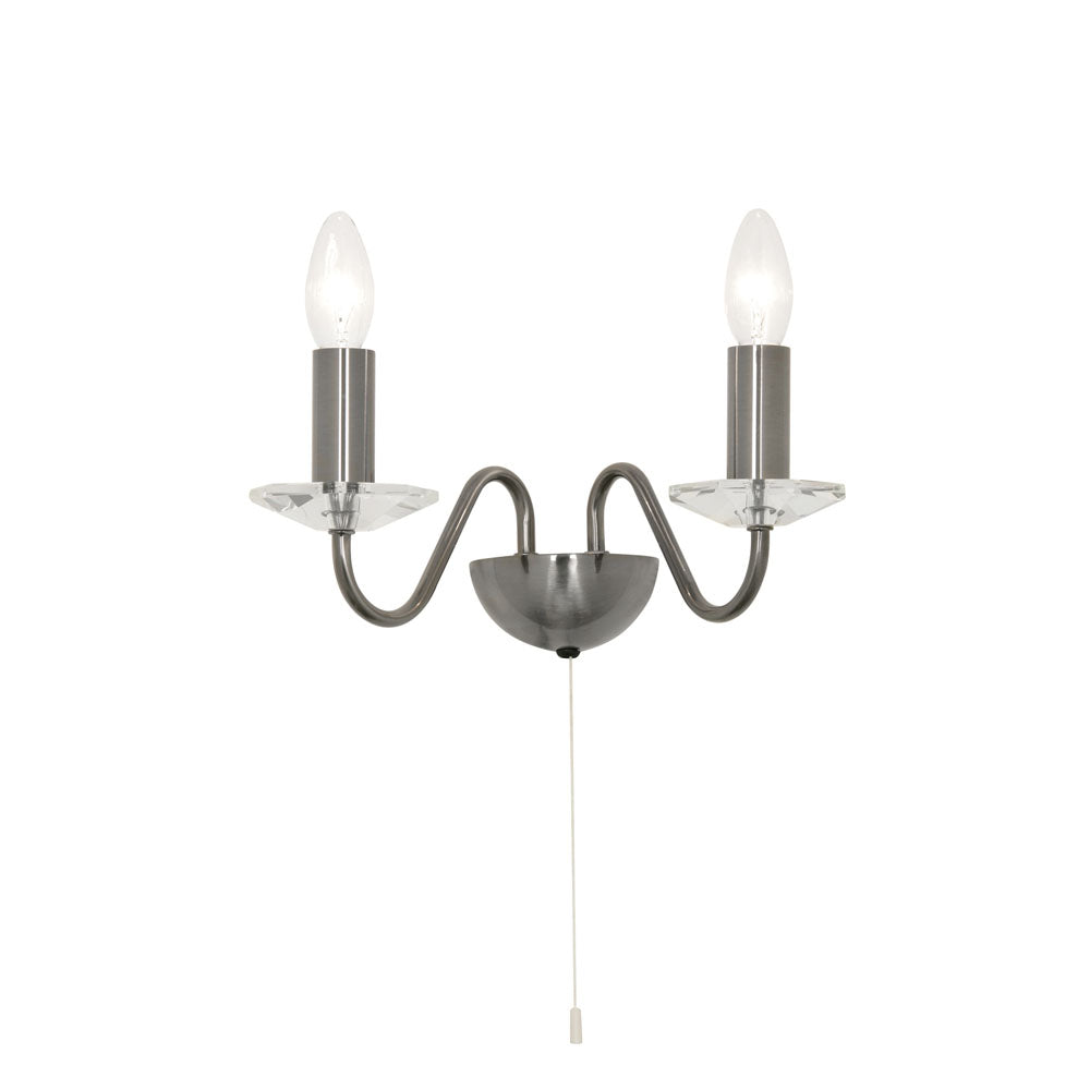 Vesta 2 Wall Light- Antique Brass/ Silver Finishes