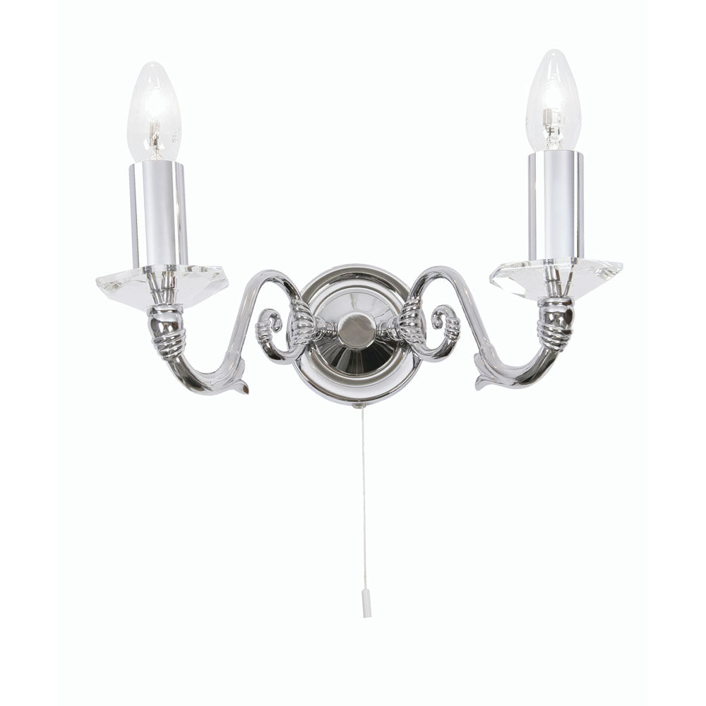 Wren 2 Wall Light- Chrome Finish