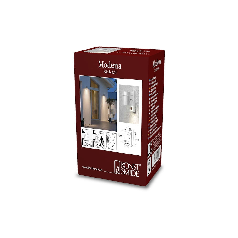 Modena Single/Double Wall Light GU10 IP44 PIR - Various Finishes