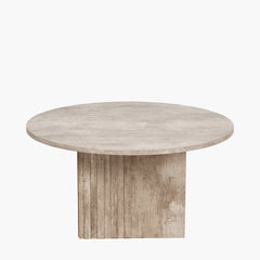 Elkton Concrete Effect Wood Veneer Groove Detail Coffee Table