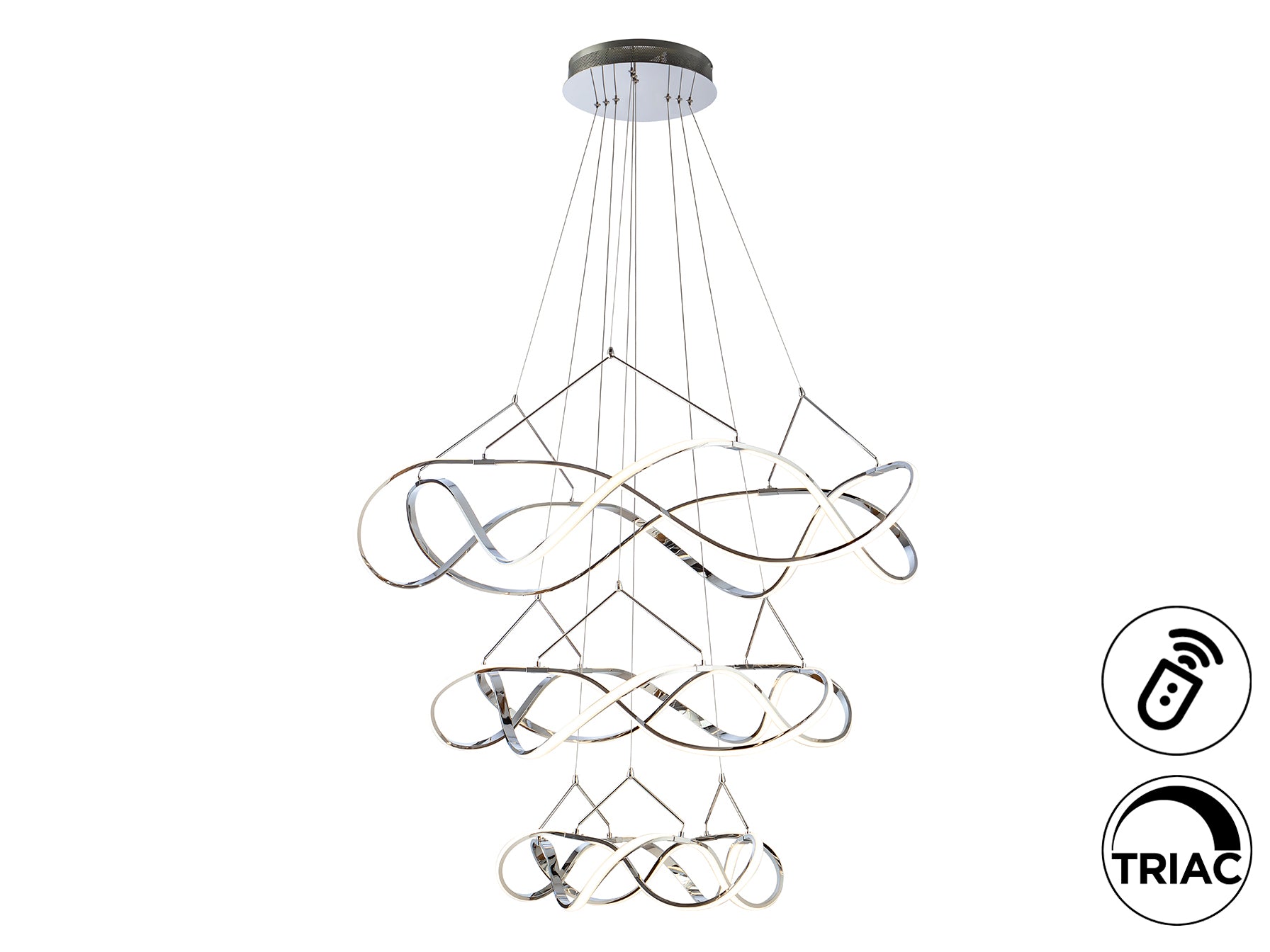 Molly LED Ceiling Light- Chrome/Rose Gold Dimmable