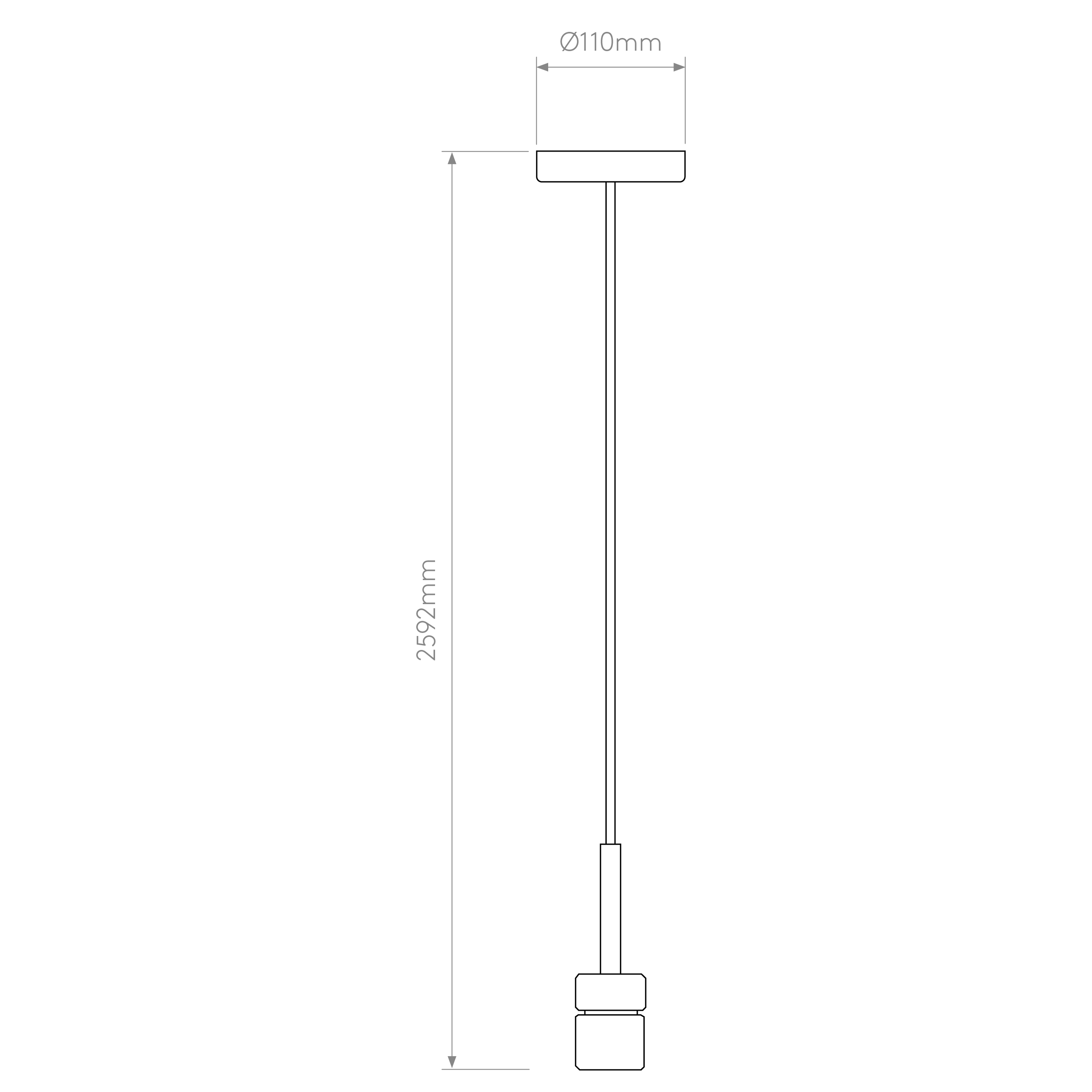 Pendant Suspension Kit 4 Knurled