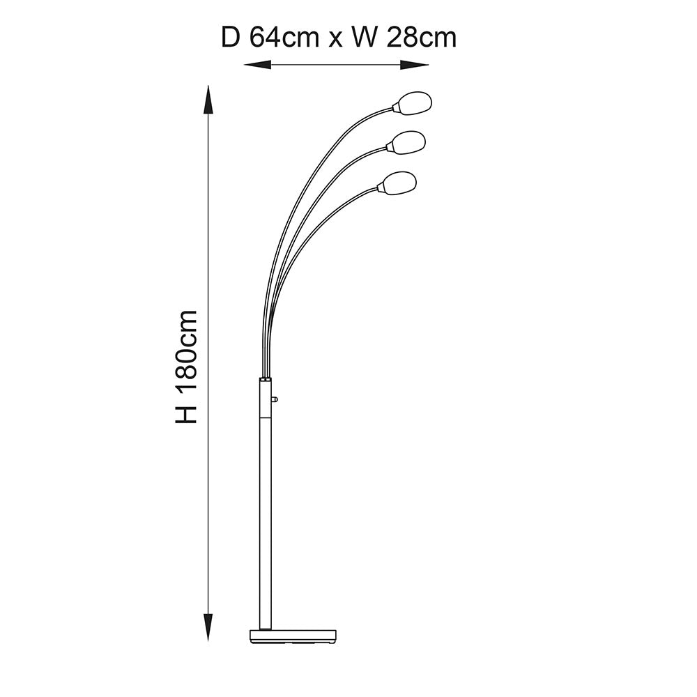 Glowver 3/5Lt Floor Lamp Integrated LED