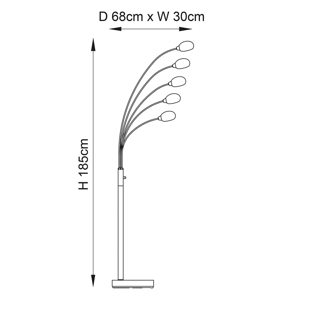 Glowver 3/5Lt Floor Lamp Integrated LED