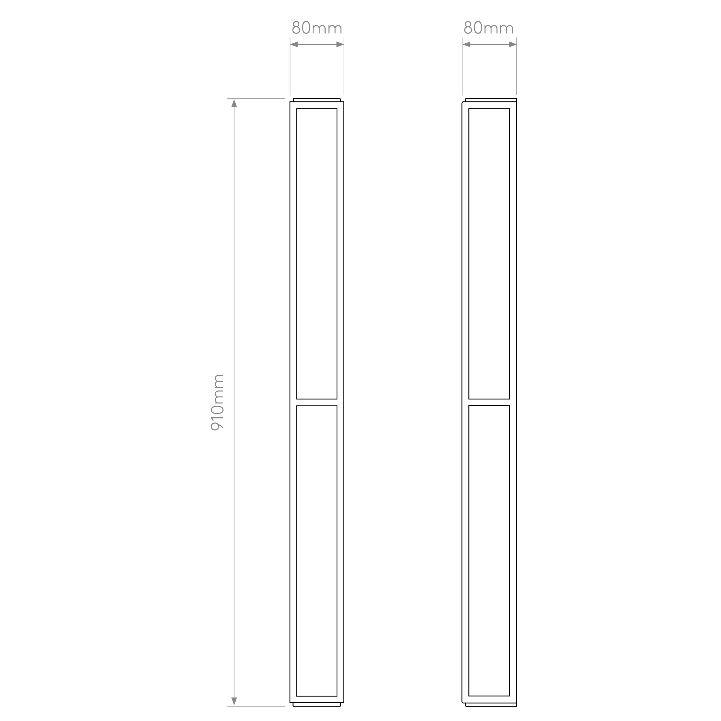 Mashiko 600/900 Square LED Bathroom Wall Light