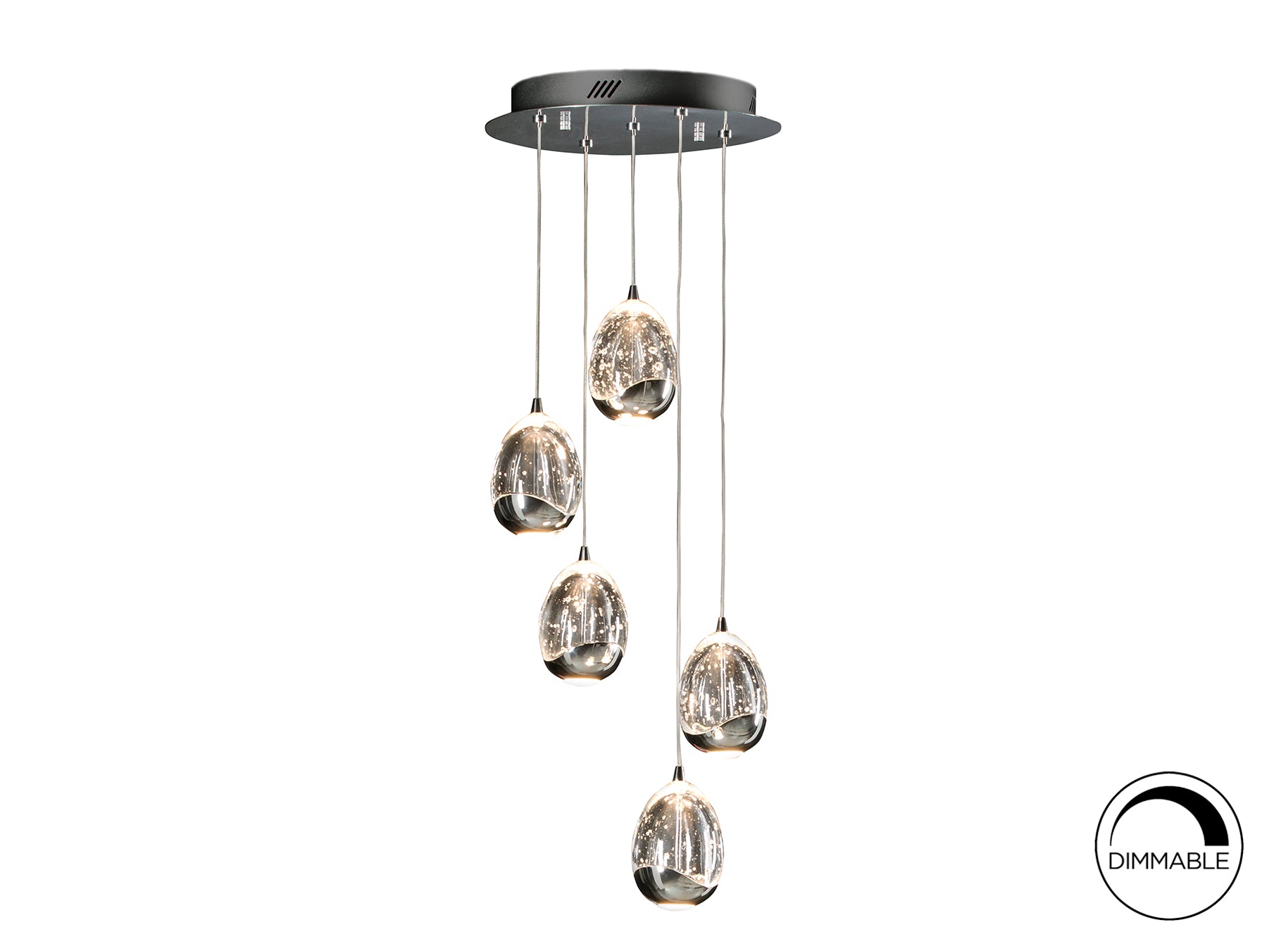Rocio 5 LED Ceiling Light- Chrome/ Gold/ Black Finishes