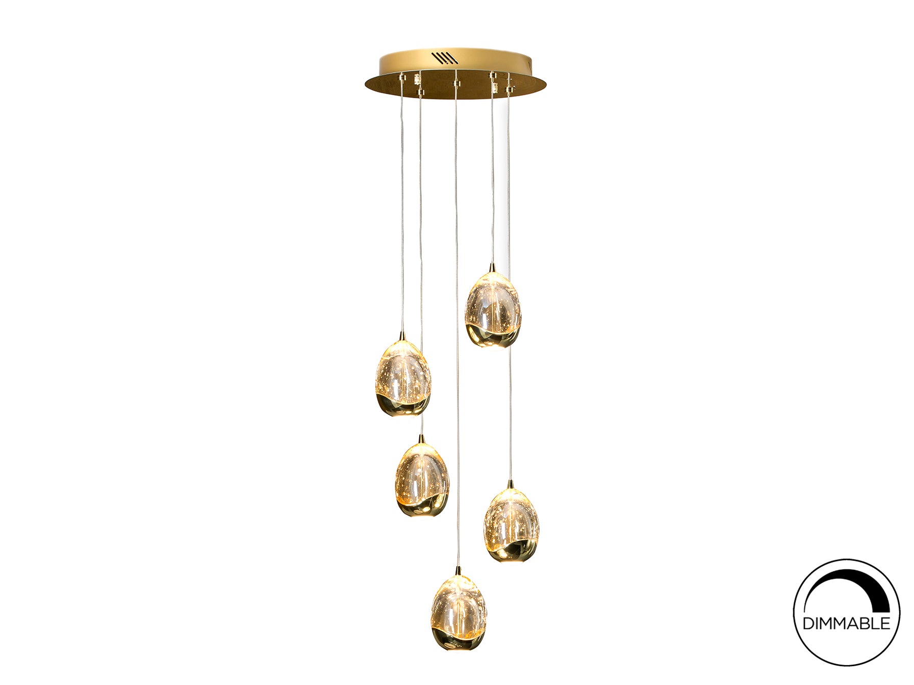 Rocio 5 LED Ceiling Light- Chrome/ Gold/ Black Finishes