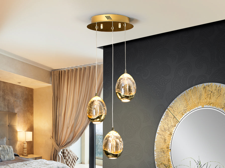 Rocio Cluster 3Lt In Various Finishes Ip20 Integrated Led