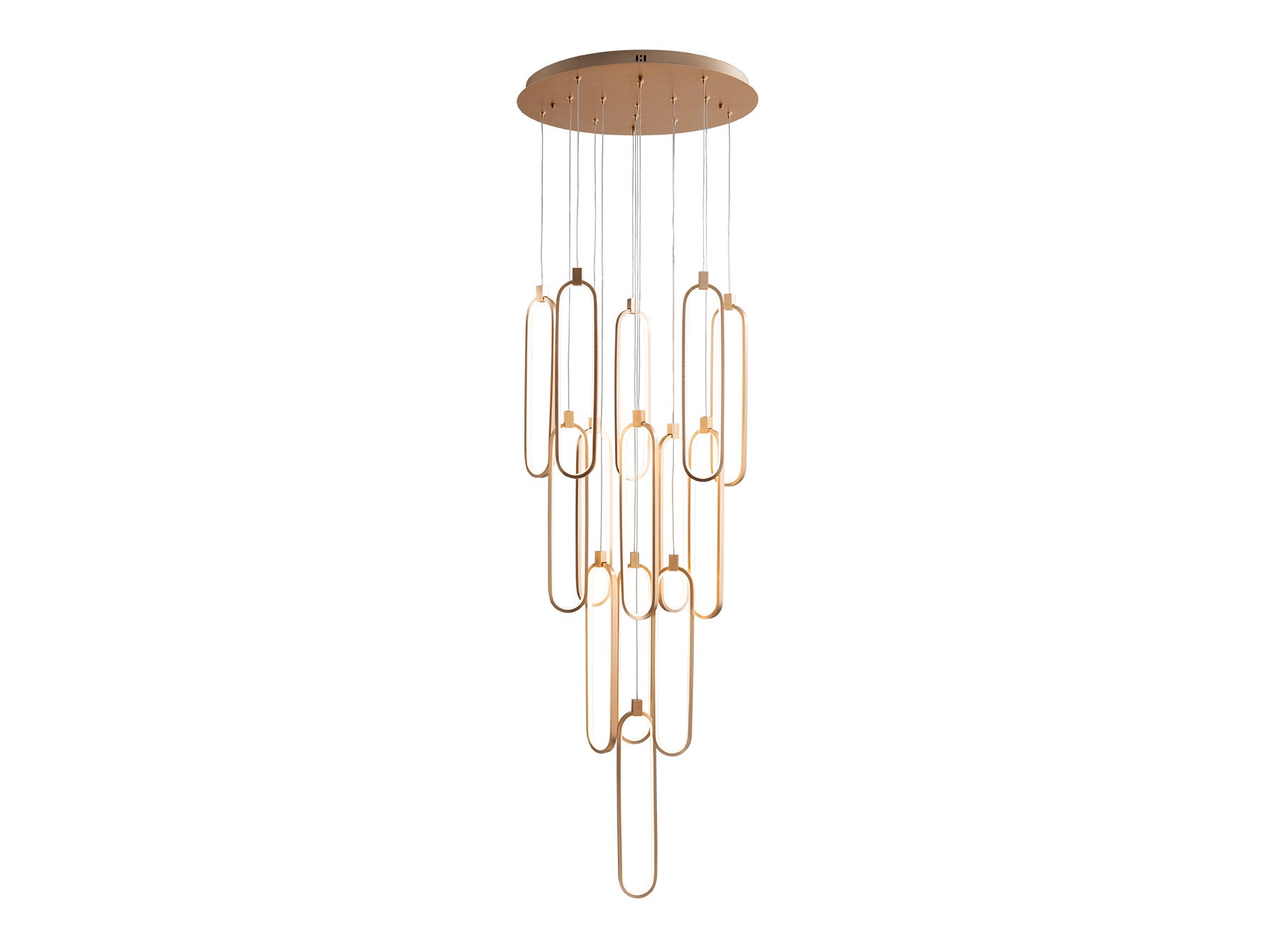 Colette 14Lt Ceiling Light Dimmable- Rose Gold & Black & Rose Gold Finishes