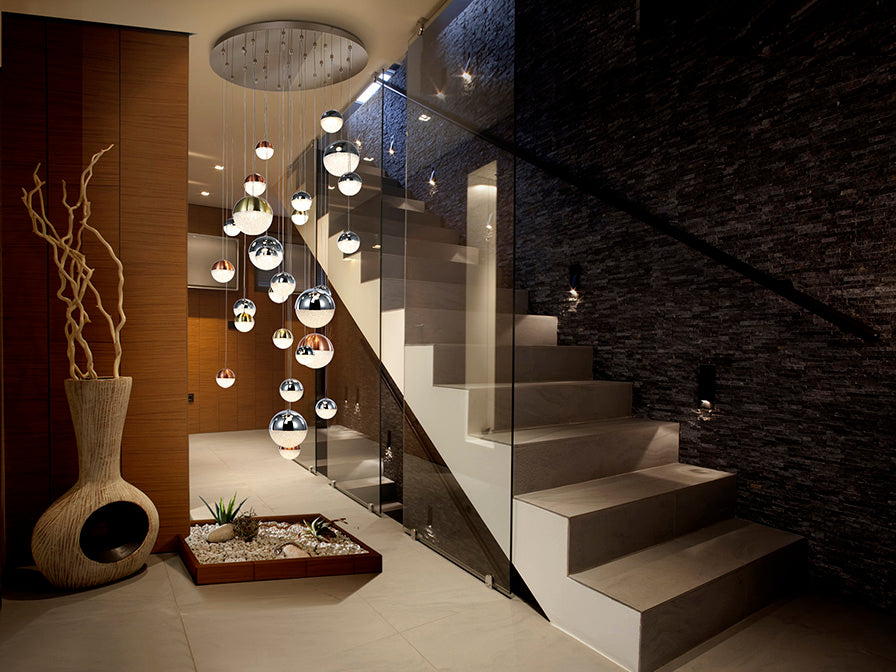 Sphere 27L LED Cluster, Dimmable/CCT - Multicolour / Chrome