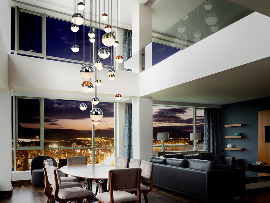 Sphere 27L LED Cluster, Dimmable/CCT - Multicolour / Chrome