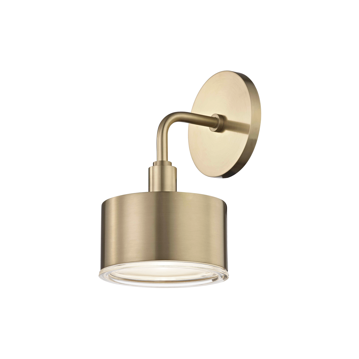 Nora 1Lt Wall Sconce- Aged Brass/ Polished Nickel