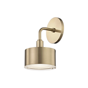 Nora 1Lt Wall Sconce- Aged Brass/ Polished Nickel