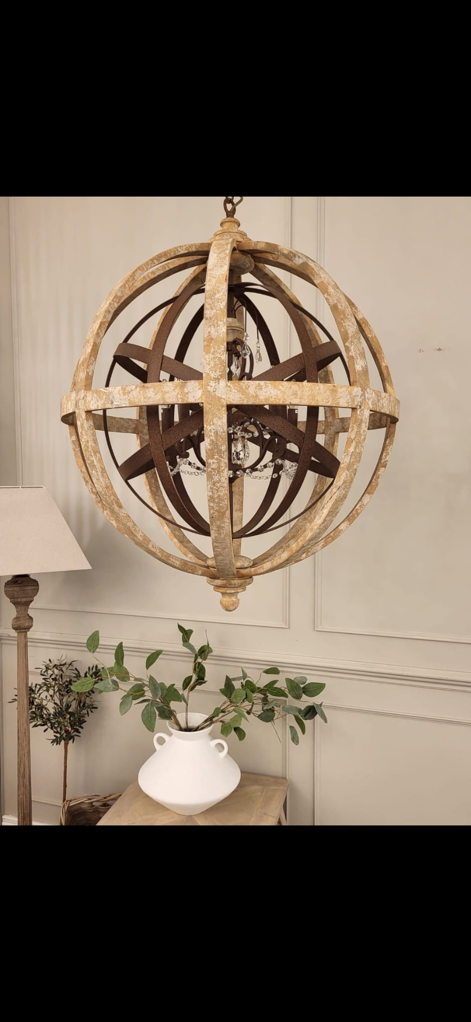 Essie Metal Globe 5Lt Crystal Chandelier