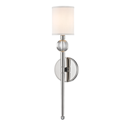 Rockland 1Lt Wall Sconce- Aged Brass/ Polished Nickel