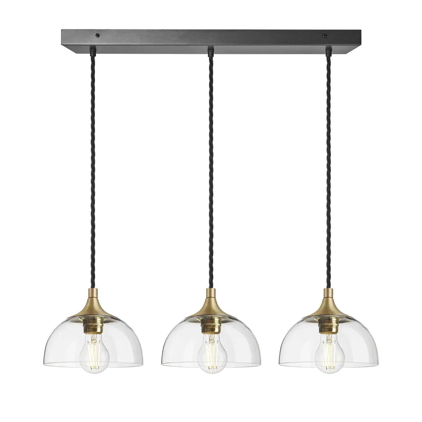 Chelsea Glass Globe/ Dome 3 Wire Cluster Lights- Various Finishes