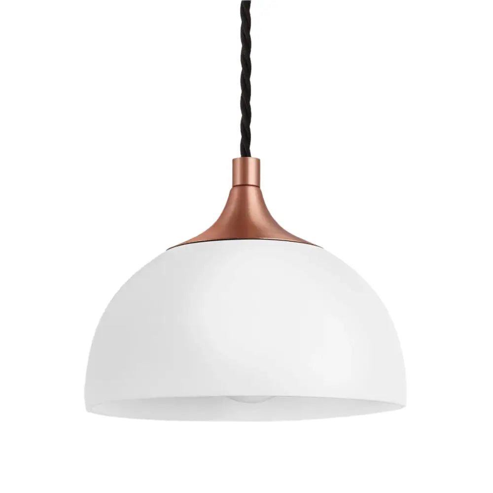 Chelsea Opal Glass Dome Pendant Light - 8 Inch