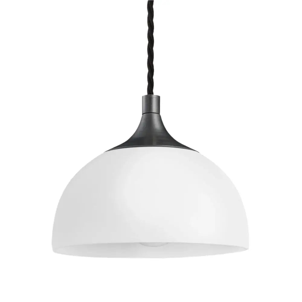 Chelsea Opal Glass Dome Pendant Light - 8 Inch
