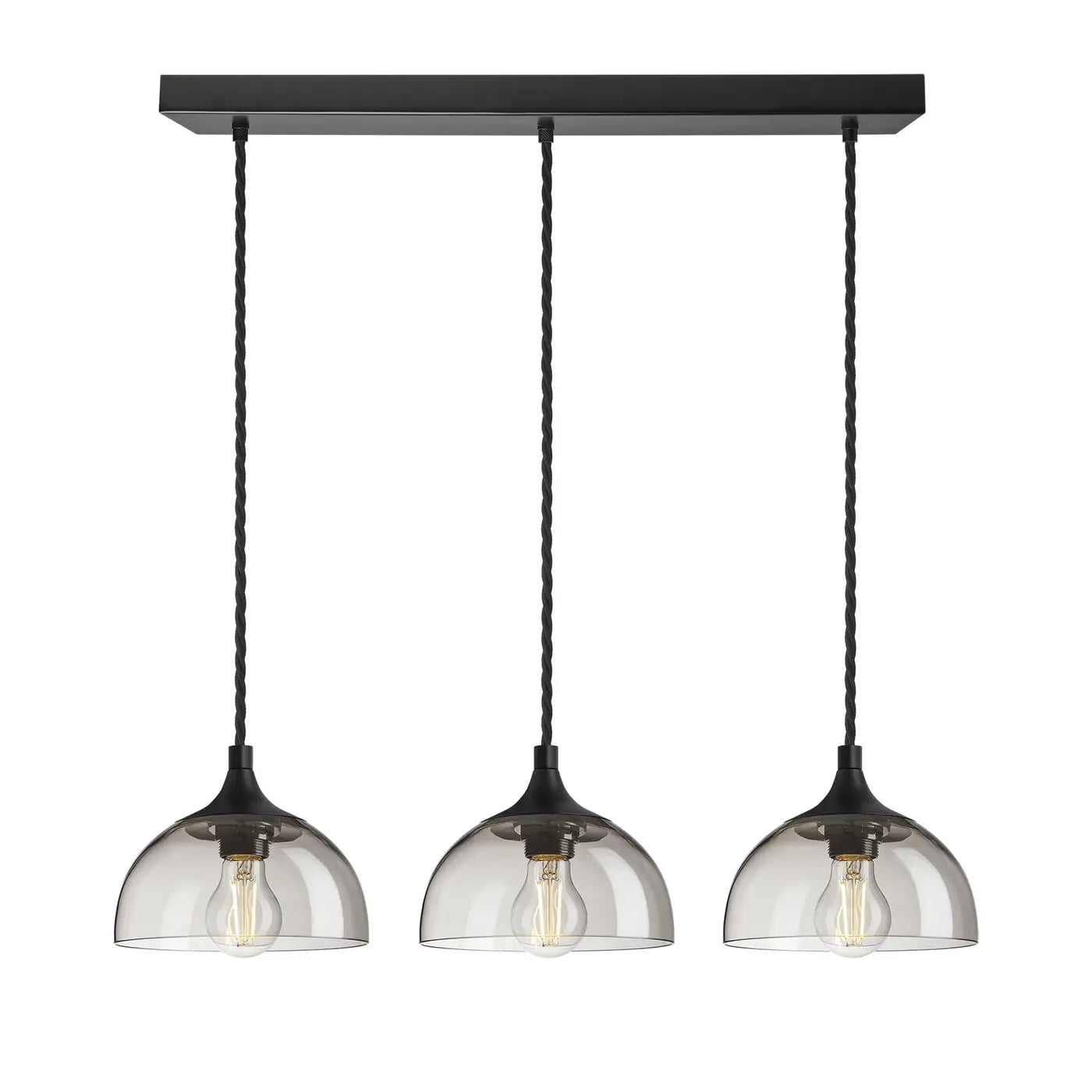 Chelsea Glass Globe/ Dome 3 Wire Cluster Lights- Various Finishes