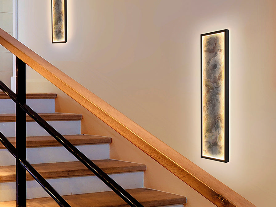 Stone Wall Lamp Led Cct -Black L60/ L100