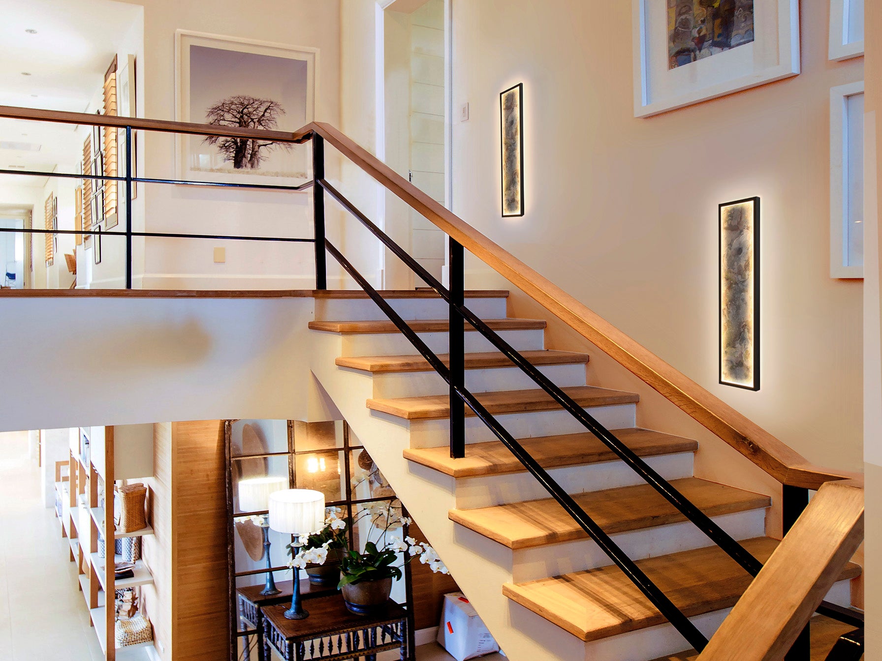 Stone Wall Lamp Led Cct -Black L60/ L100