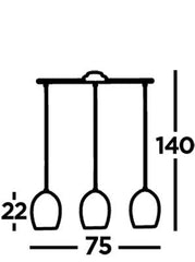 Crackle 3Lt Kitchen Light - Satin Silver & Crackled White Glass