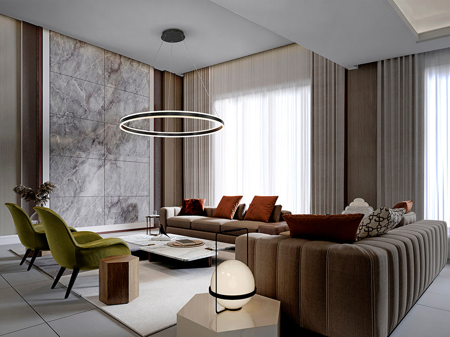 Helia LED Ceiling Pendant - Gold/Silver/Matt Black