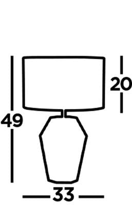 Lucy Table Lamp - Smoked Glass