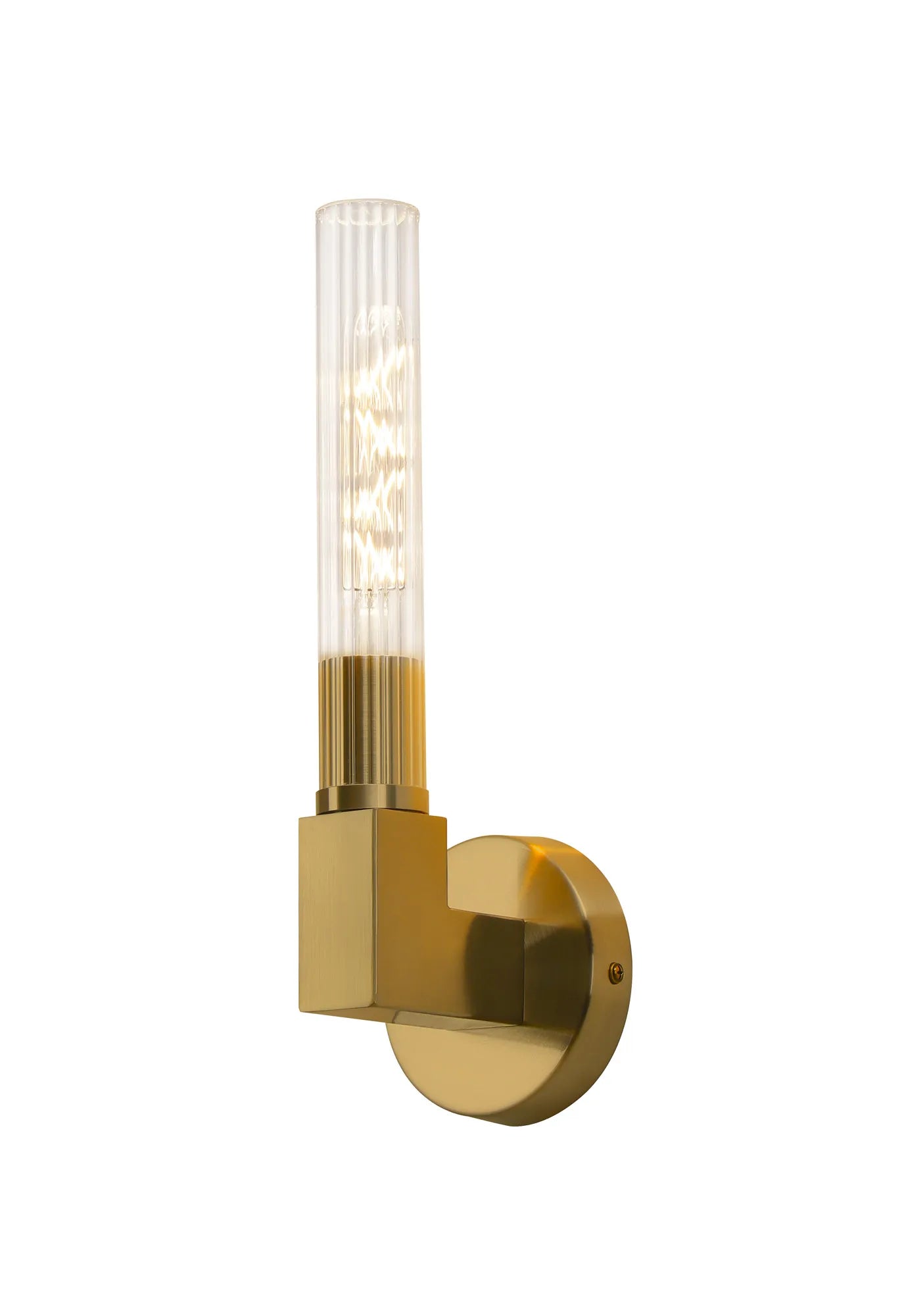 Asti 1 Light Wall, E27, IP44, Antique Brass/Satin Nickel/Satin Black/Gold Finish