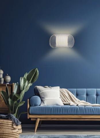 Mirta Wall lamp- Stone/ White Finishes