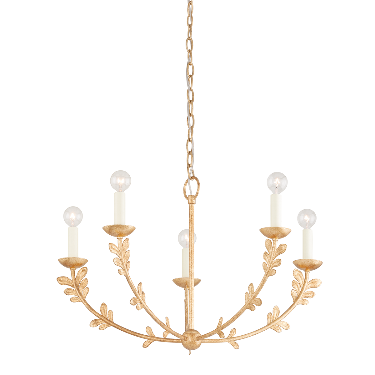 Florian 5/6Lt Chandelier - Gold Leaf