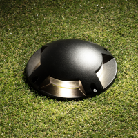 Scout Surface Mount Ground Light in Black Finish Medium/Large