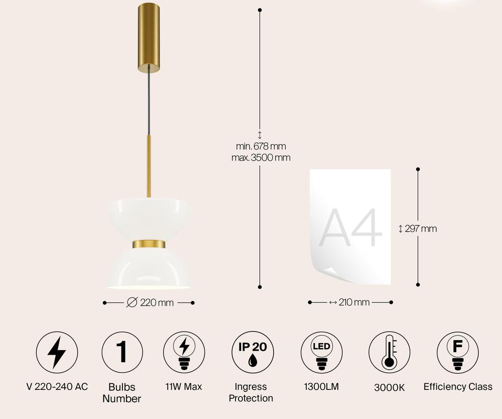 Kyoto Single Pendant Light - Various Colours