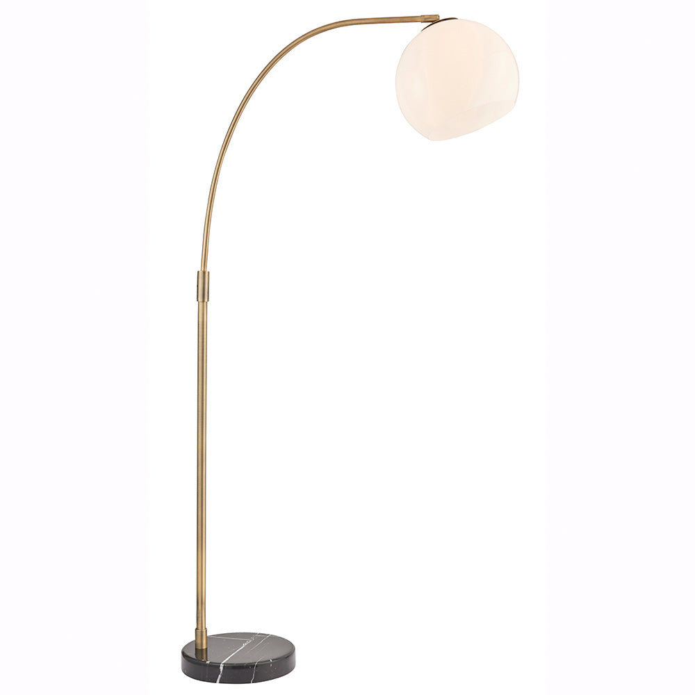 Lumora Floor Lamp - White Grey Base/Black Base E27
