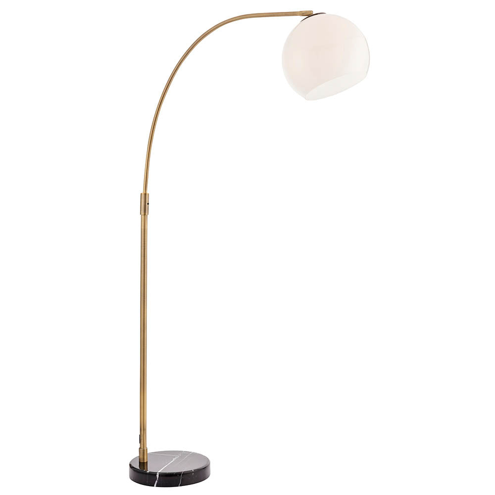 Lumora Floor Lamp - White Grey Base/Black Base E27